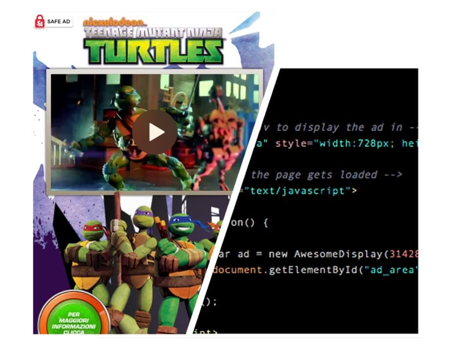 AwesomeAds for content owners - TMNT example
