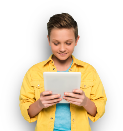 Teen watching video on ipod