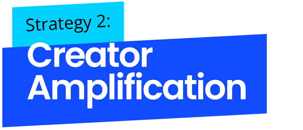 Strategy 2: Creator Amplification