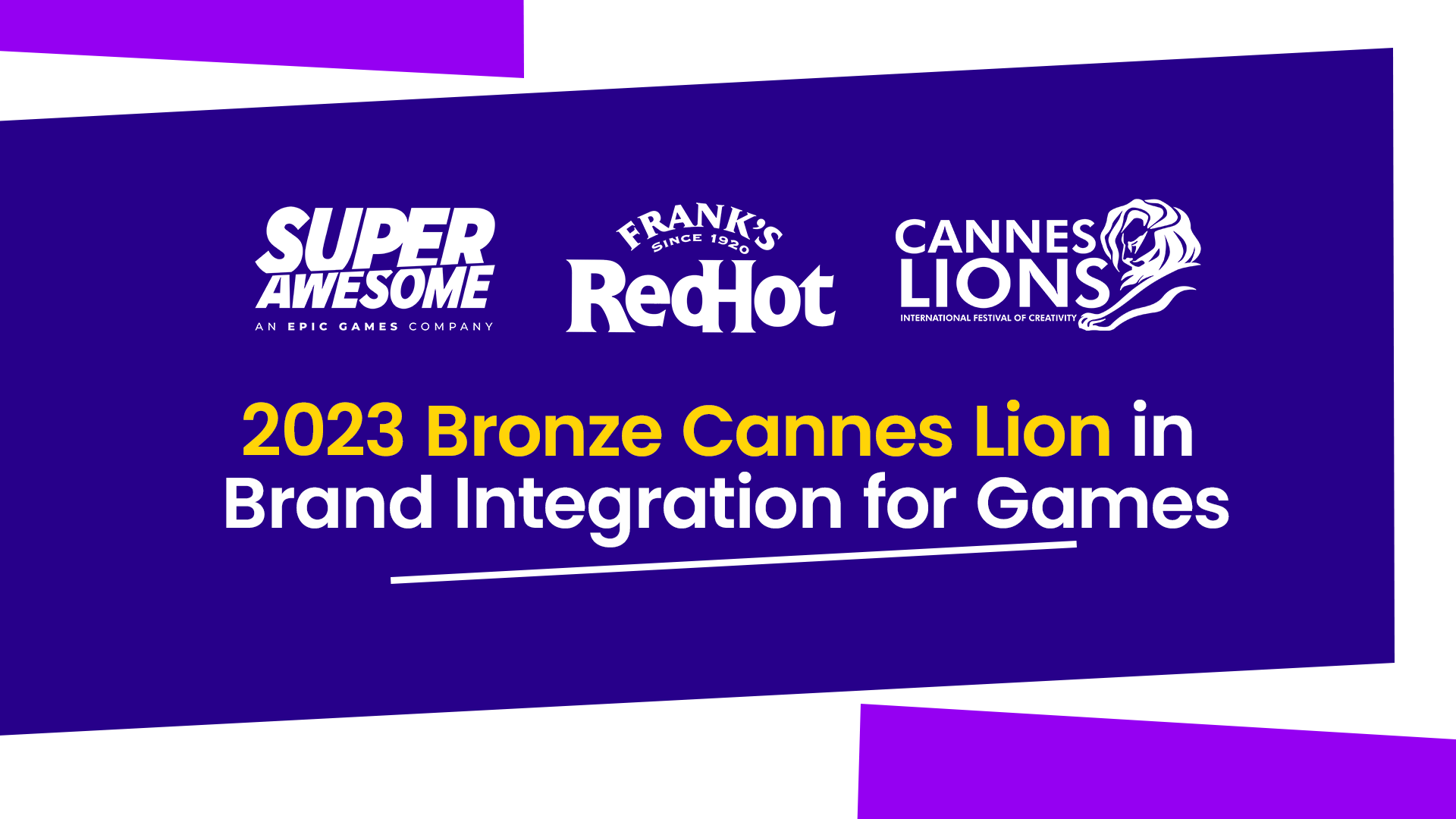 Frank’s RedHot and SuperAwesome Win Bronze Cannes Lion in Brand Integration for Games Category